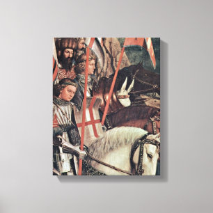 Hubert van Eyck - The Righteous Knights Detail Canvas Print