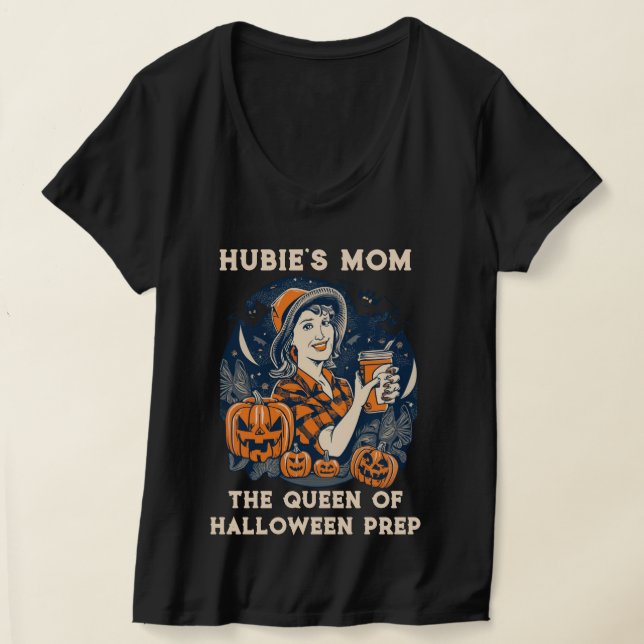 Hubie's Mum: Halloween Royalty T-Shirt (Laydown)