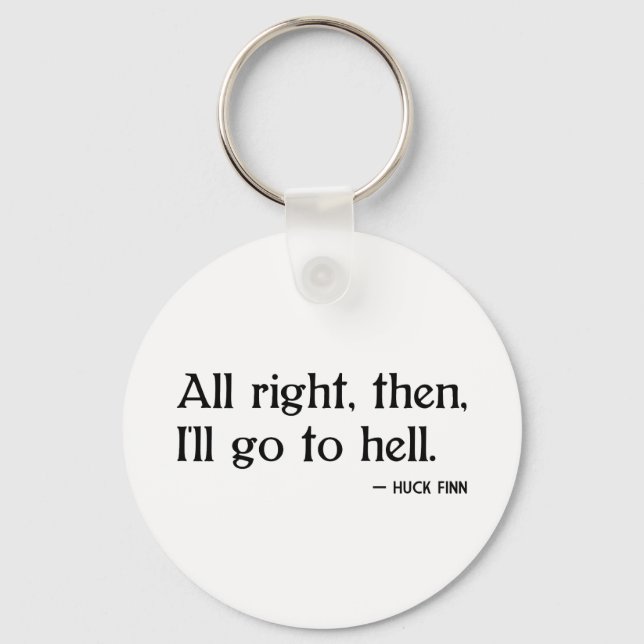 Huck Finn on Hell Key Ring (Front)