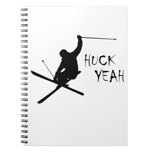 Huck Yeah (Skiing) Spiral Notebook (Front)