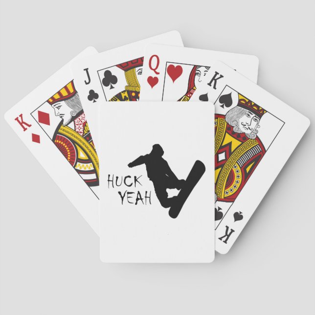 Huck Yeah (Snowboarding) Playing Cards (Back)
