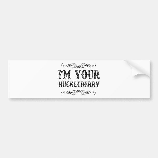 huckleberry bumper sticker (Front)