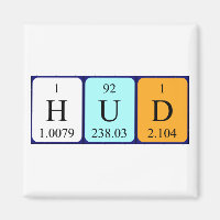 Hud periodic table name magnet