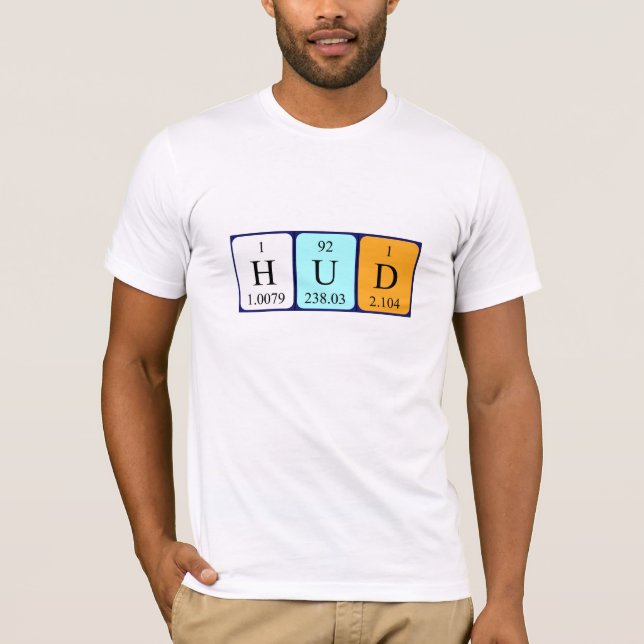 Hud periodic table name shirt (Front)