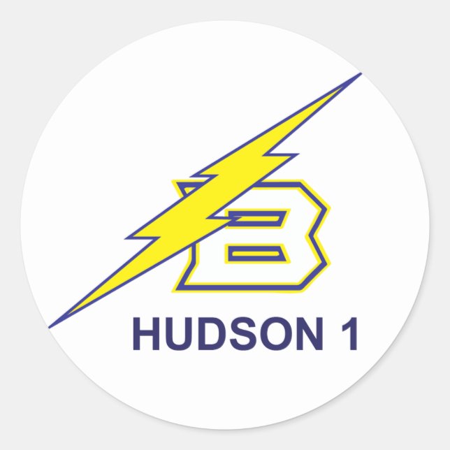 HUDSON 1 CLASSIC ROUND STICKER (Front)