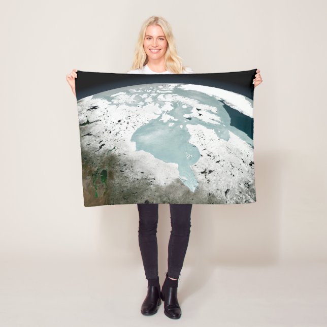Hudson Bay Sea Ice On April 29, 2006. Fleece Blanket (In Situ)