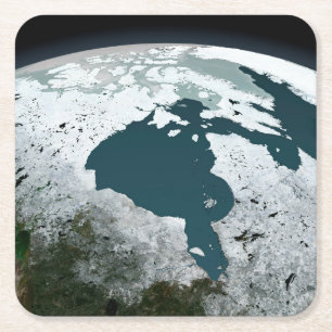 Hudson Bay Sea Ice On November 14, 2005. Square Paper Coaster