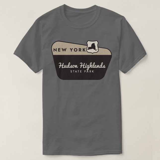 Hudson Highlands State Park New York Welcome Sign T-Shirt (Design Front)