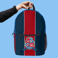Hudson name meaning red blue knight sheild