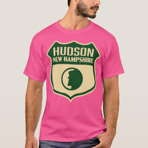 Hudson New Hampshire Retro Shield Green T-Shirt