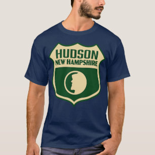 Hudson New Hampshire Retro Shield Tan T-Shirt