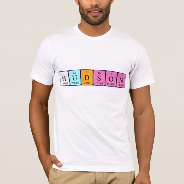 Hudson periodic table name shirt (Front)