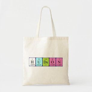 Hudson periodic table name tote bag