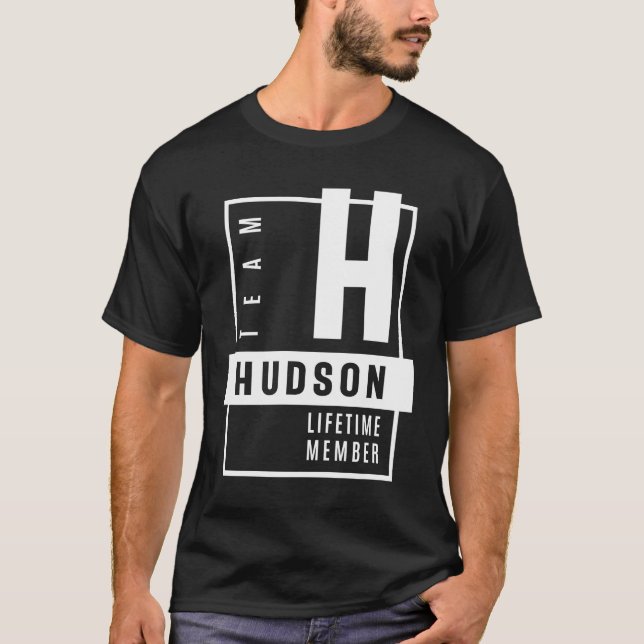 Hudson Personalised Name Birthday Gift T-Shirt (Front)