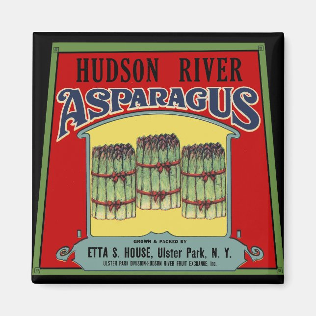 Hudson River Asparagus Label Magnet (Front)