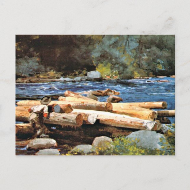 Hudson River by Winslow Homer Postcard (Front)