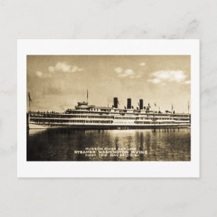 Hudson River Day Line Steamer Washington Irving Postcard