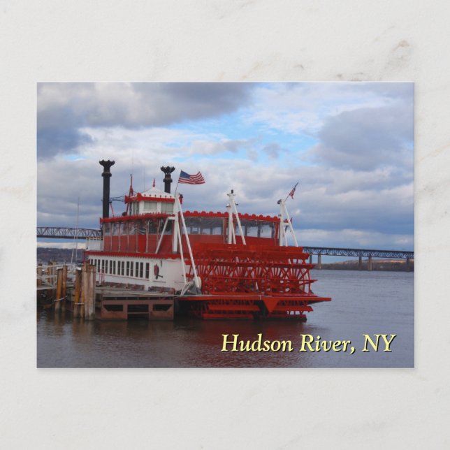 Hudson River Ferry Postcard (Front)