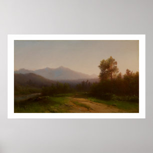 Hudson River Landscape, c.1860-5 (oil on canvas) Poster