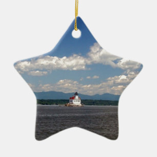 Hudson River Lighthouse Ceramic Tree Decoration