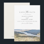 HUDSON RIVER New York Watercolor Save the Date Inv Invitation<br><div class="desc">This save the date features a watercolor painting of Hudson River Valley,  New York. Easily edit *most* wording to meet your needs and add your own photo or photos to the backside with your wedding website.</div>