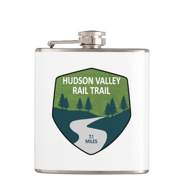 Hudson Valley Rail Trail New York Hip Flask (Front)