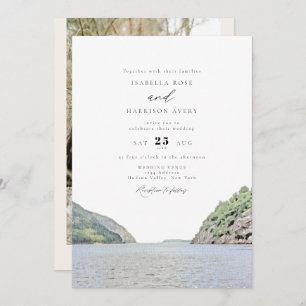 HUDSON VALLEY Watercolor New York Skyline Wedding Invitation