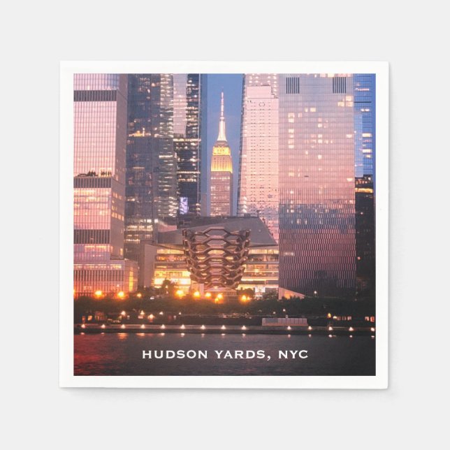 Hudson Yards (Vessel) Empire State Building, NYC Napkin (Front)