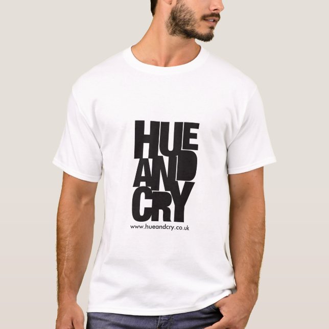 Hue and Cry - T-shirt (white) (Front)