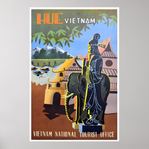 Hue Vietnam Art Travel Poster Vietnamese Print