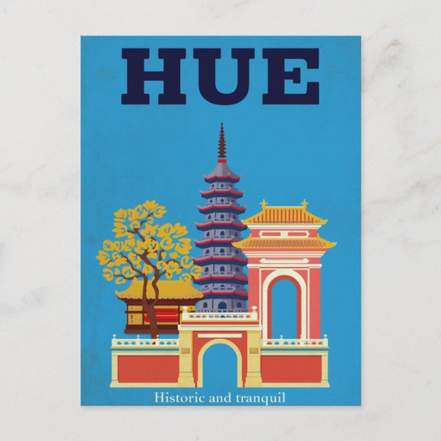 Hue Vietnam Historic Pagoda Postcard (Front)
