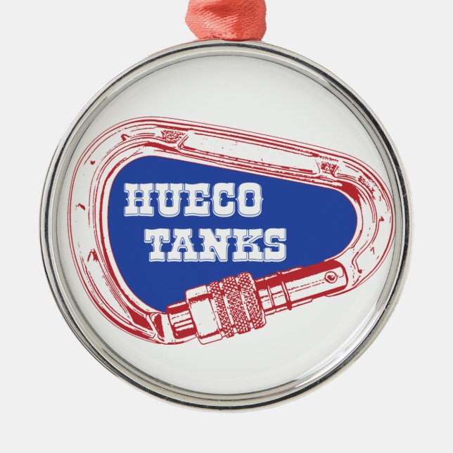 Hueco Tanks Carabiner Metal Tree Decoration (Front)