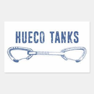 Hueco Tanks Climbing Quickdraw Rectangular Sticker