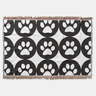 Huella de animal throw blanket