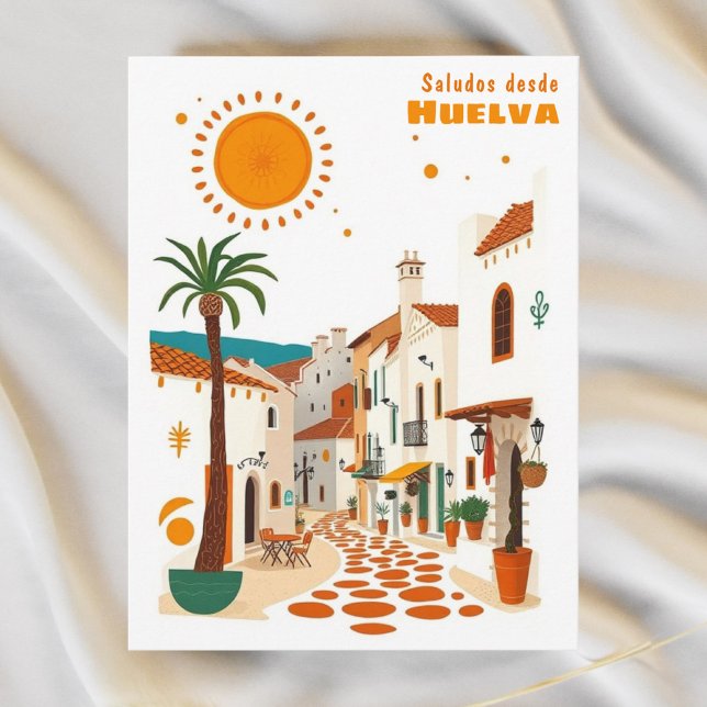 Huelva Spain mediterranean white town Postcard (Creator Uploaded)