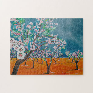 Huerto de Almendros Painting by Alfred Fox Jigsaw Puzzle