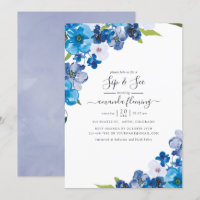 Hues of Blue Floral Sip and See