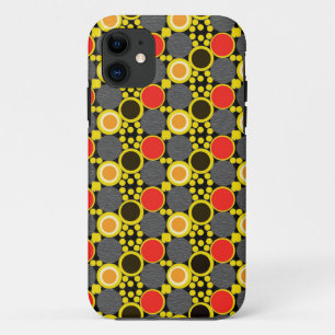 Hues of Harmony: Circles in Red, Brown, and Yellow Case-Mate iPhone Case