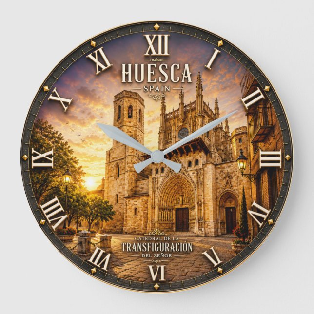 Huesca Spain Catedral de la Transfiguración Large Clock (Front)