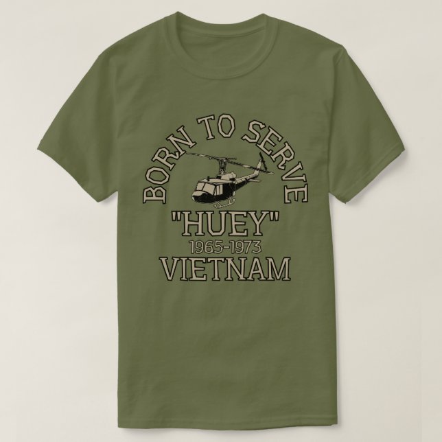 Huey Helicopter Vietnam T-Shirt (Design Front)