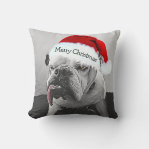 Huey the motivational bulldog Christmas 2020 Cushion