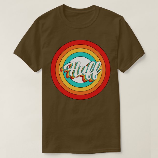 Huff Name Shirt Vintage Huff Circle (Design Front)