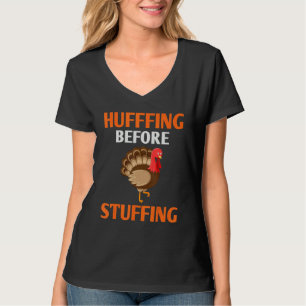 Huffing Before Stuffing Thanksgiving Turkey Day Pi T-Shirt