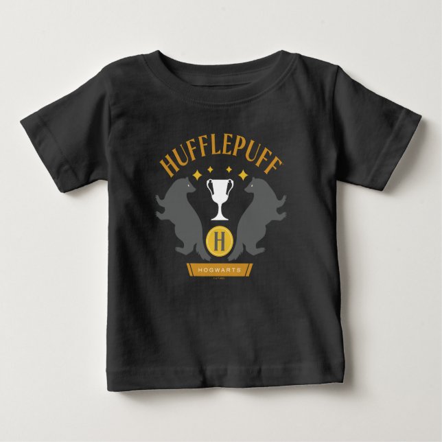 HUFFLEPUFF™ Badger and Cup House Pride Graphic Baby T-Shirt (Front)