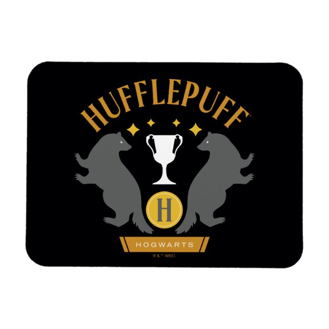 HUFFLEPUFF™ Badger and Cup House Pride Graphic Magnet (Horizontal)