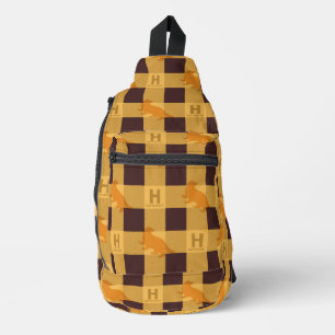HUFFLEPUFF™ Check Plaid Pattern Sling Bag