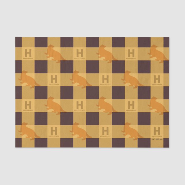 HUFFLEPUFF™ Check Plaid Pattern Tissue Paper (Front)