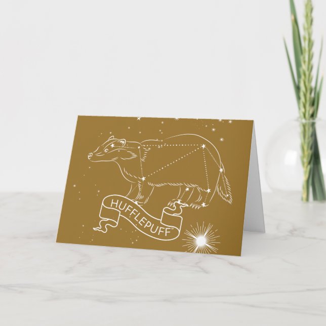 HUFFLEPUFF™ Constellation Graphic Holiday Card (Front)