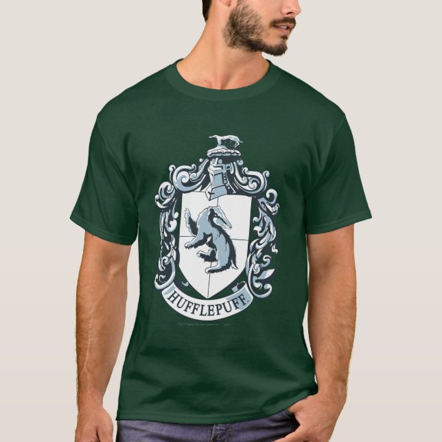 Hufflepuff Crest Blue T-Shirt (Front)