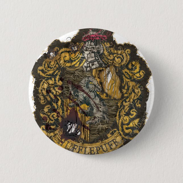 Hufflepuff Crest - Destroyed 6 Cm Round Badge (Front)